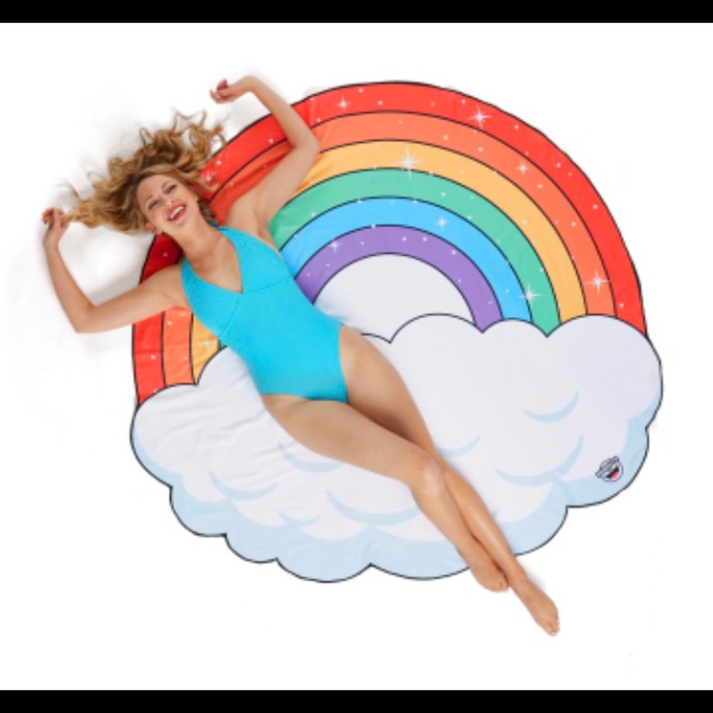 Big mouth rainbow beach blanket new